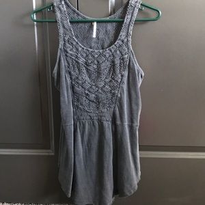 grey knitted free people shirt